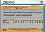 #457 Nick Ciuffo Rookie Tampa Bay Rays 2019 Topps Series 2 Baseball Card GAW