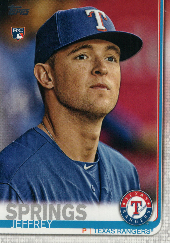#605 Jeffery Springs Rookie Texas Rangers 2019 Topps Series 2 Baseball Card GAW