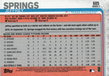 #605 Jeffery Springs Rookie Texas Rangers 2019 Topps Series 2 Baseball Card GAW