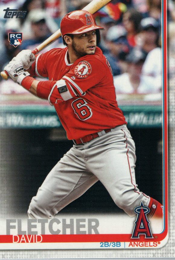 #520 David Fletcher Rookie Los Angeles Angels 2019 Topps Series 2 Baseball Card GAW