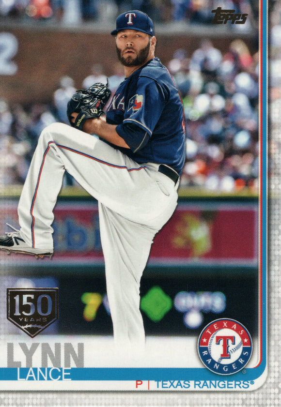 #532 Lance Lynn 150 Years Texas Rangers 2019 Topps Series 2 Baseball Card GAX