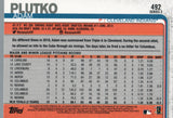 #492 Adam Plutko Cleveland Indians 2019 Topps Series 2 Baseball Card GAX