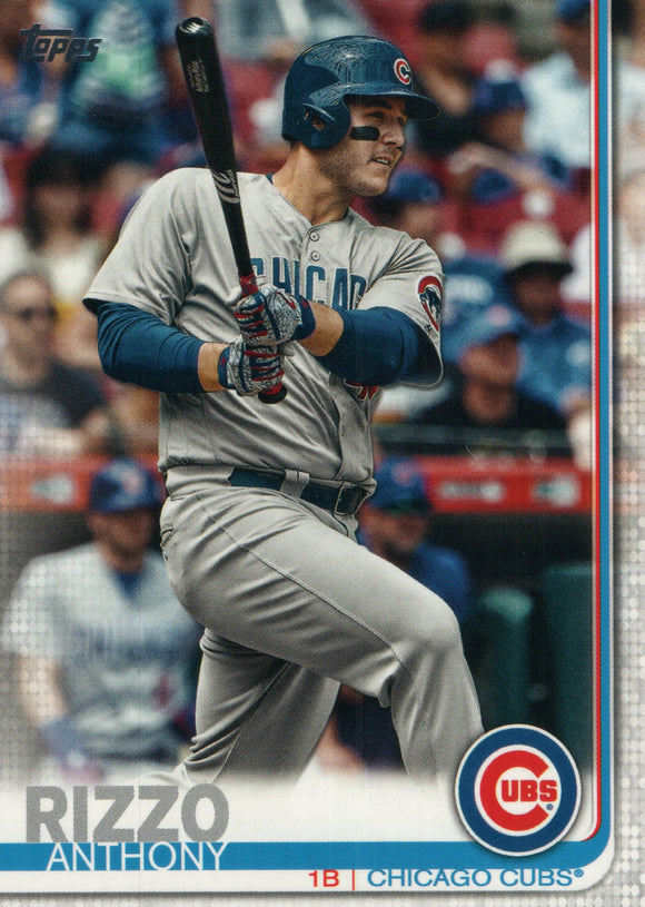 #596 Anthony Rizzo Chicago Cubs 2019 Topps Series 2 Baseball Card GAX