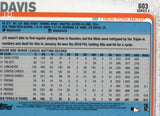 #603 J.D. Davis New York Mets 2019 Topps Series 2 Baseball Card GAX