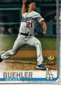 #445 Walker Buehler Trophy Los Angeles Dodgers 2019 Topps Series 2 Baseball Card GYA