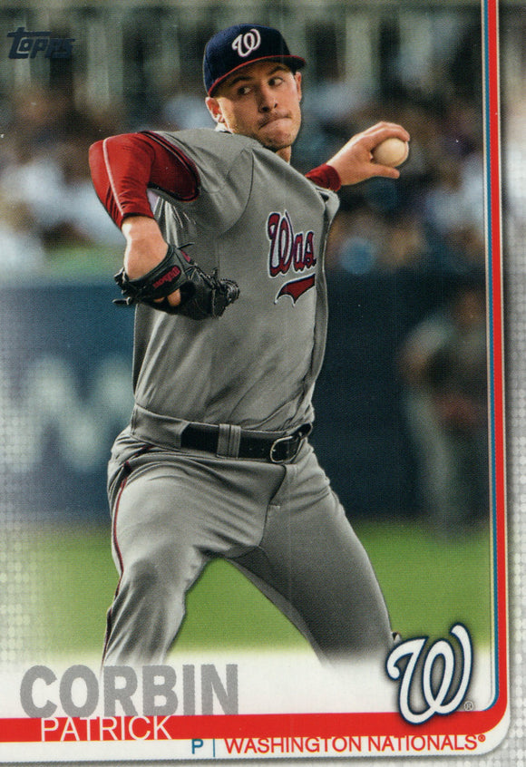 #510 Patrick Corbin Washington Nationals 2019 Topps Series 2 Baseball Card GYA