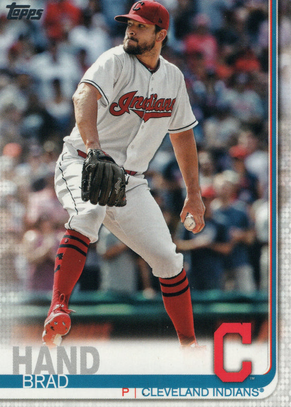 #368 Brad Hand Cleveland Indians 2019 Topps Series 2 Baseball Card GYA