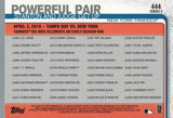 #444 Stanton and Judge Get Up Powerful Pair New York Yankees 2019 Topps Series 2 Baseball Card GYA