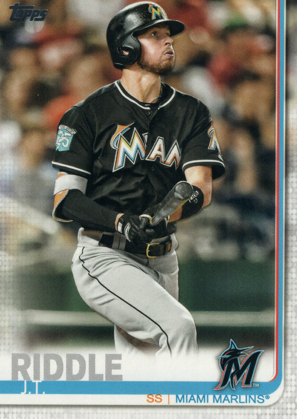 #607 J.T. Riddle Miami Marlins 2019 Topps Series 2 Baseball Card GAZ