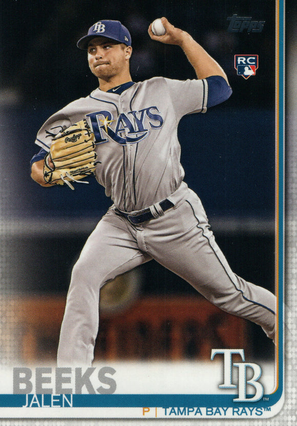 #688 Jalen Beeks Rookie Tampa Bay Rays 2019 Topps Series 2 Baseball Card GAZ