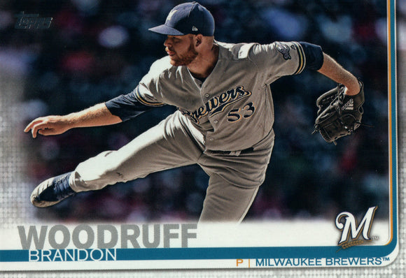 #687 Brandon Woodruff Milwaukee Brewers 2019 Topps Series 2 Baseball Card GAZ