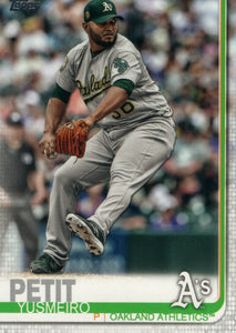 #637 Yusmeiro Petit Oakland Athletics 2019 Topps Series 2 Baseball Card GAZ