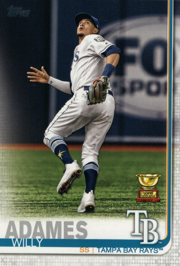 #562 Willy Adames Trophy Tampa Bay Rays 2019 Topps Series 2 Baseball Card GAZ