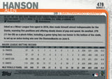 #478 Alen Hanson San Francisco Giants 2019 Topps Series 2 Baseball Card GAZ