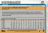 #420 Kevin Kiermaier Tampa Bay Rays 2019 Topps Series 2 Baseball Card GAZ