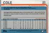 #572 Gerrit Cole Houston Astros 2019 Topps Series 2 Baseball Card GAZ