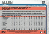 #514 Greg Allen Cleveland Indians 2019 Topps Series 2 Baseball Card GAZ