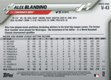 U-43 Alex Blandino Cincinnati Reds 2020 Topps Update Baseball Card