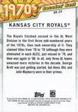 DB-29 Decades Best 1970's  Kansas City Royals 2020 Topps Update Baseball Card