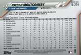 U-274 Jordan Montgomery New York Yankees 2020 Topps Update Baseball Card