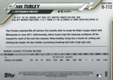 U-112 Nik Turley Rookie Pittsburgh Pirates 2020 Topps Update Baseball Card