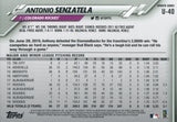 U-40 Antonio Senzatela Colorado Rockies 2020 Topps Update Baseball Card