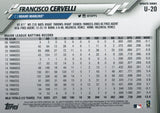 U-20 Francisco Cervelli Miami Marlins 2020 Topps Update Baseball Card