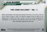 U-296 Mark Mcgwire 1992 Home Run Derby Oakland Athletics  2020 Topps Update Baseball Card