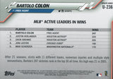 U-236 Bartolo Colon Active Leaders Free Agent 2020 Topps Update Baseball Card
