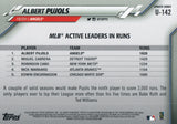 U-142 Albert Pujols Active Leaders Los Angeles Angels 2020 Topps Update Baseball Card