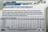 U-207 Jorge Lopez Kansas City Royals 2020 Topps Update Baseball Card