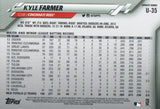 U-35 Kyle Farmer Cincinnati Reds 2020 Topps Update Baseball Card