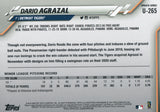 U-265 Dario Agrazal Rookie Detroit Tigers 2020 Topps Update Baseball Card