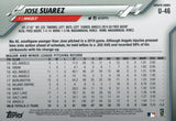 U-46 Jose Suarez Los Angeles Angels 2020 Topps Update Baseball Card