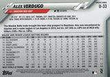 U-33 Alex Verdugo Boston Red Sox 2020 Topps Update Baseball Card