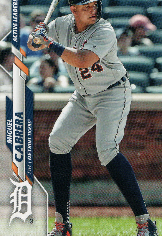 U-184 Miguel Cabera Active Leaders Detroit Tigers 2020 Topps Update Baseball Card