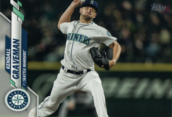 U-214 Kendall Graveman Seattle Mariners 2020 Topps Update Baseball Card