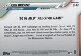 U-42 Kris Bryant 2016 MLB All Star Game Chicago Cubs 2020 Topps Update Baseball Card
