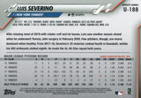 U-188 Luis Severino New York Yankees 2020 Topps Update Baseball Card