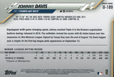 U-189 Johnny Davis Rookie Tampa Bay Rays 2020 Topps Update Baseball Card