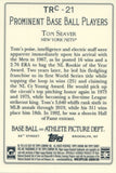 TRC-21 Tom Seaver New York Mets 2020 Topps Update Baseball Card