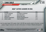 U-295 Chris Sale MLB Active Leaders Boston Red Sox 2020 Topps Update Baseball Card