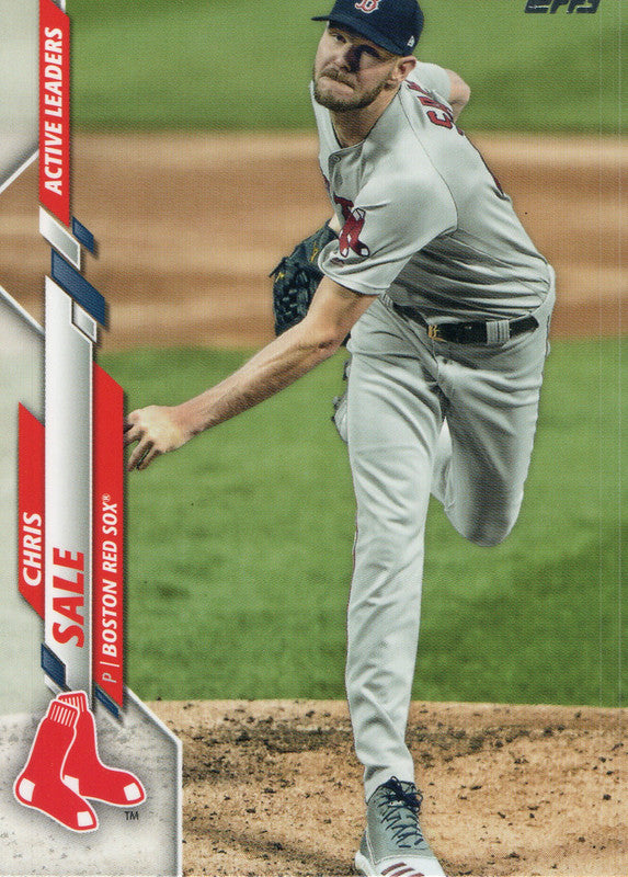 U-295 Chris Sale MLB Active Leaders Boston Red Sox 2020 Topps Update Baseball Card