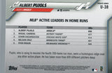 U-38 Albert Pujols MLB Active Leaders Los Angeles Angels 2020 Topps Update Baseball Card