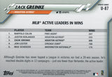 U-87 Zack Greinke MLB Active Leaders Houston Astros 2020 Topps Update Baseball Card