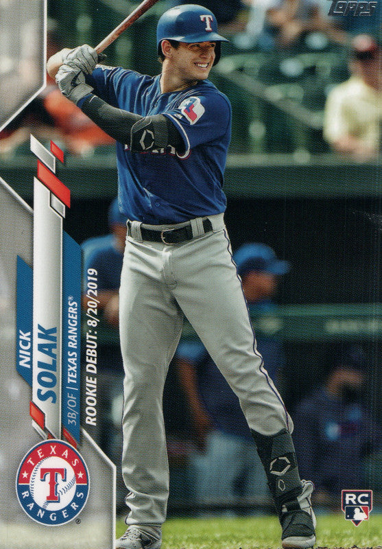 U-149 Nick Solak Rookie Texas Rangers 2020 Topps Update Baseball Card