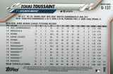 U-137 Touki Toussaint  Atlanta Braves 2020 Topps Update Baseball Card