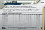 U-77 Jalen Beeks Tampa Bay Rays 2020 Topps Update Baseball Card