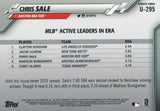 U-295 Chris Sale MLB Active Leaders Boston Red Sox 2020 Topps Update Baseball Card