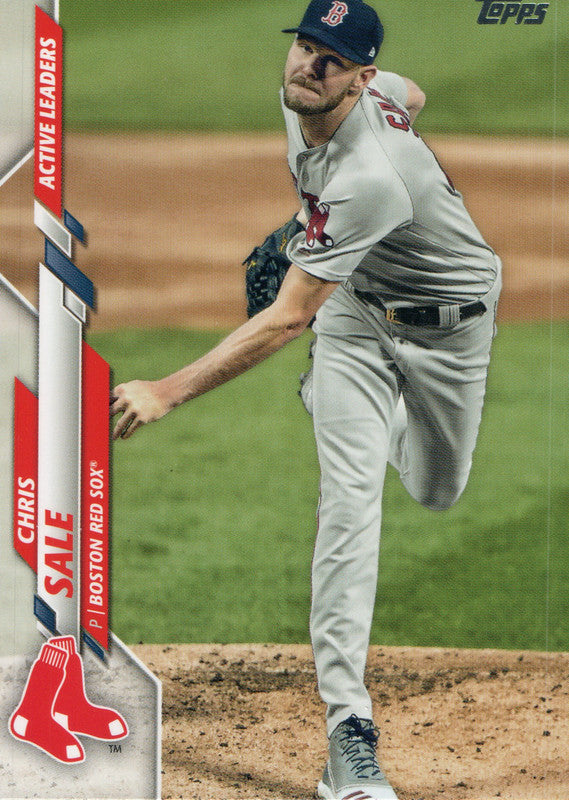 U-295 Chris Sale MLB Active Leaders Boston Red Sox 2020 Topps Update Baseball Card